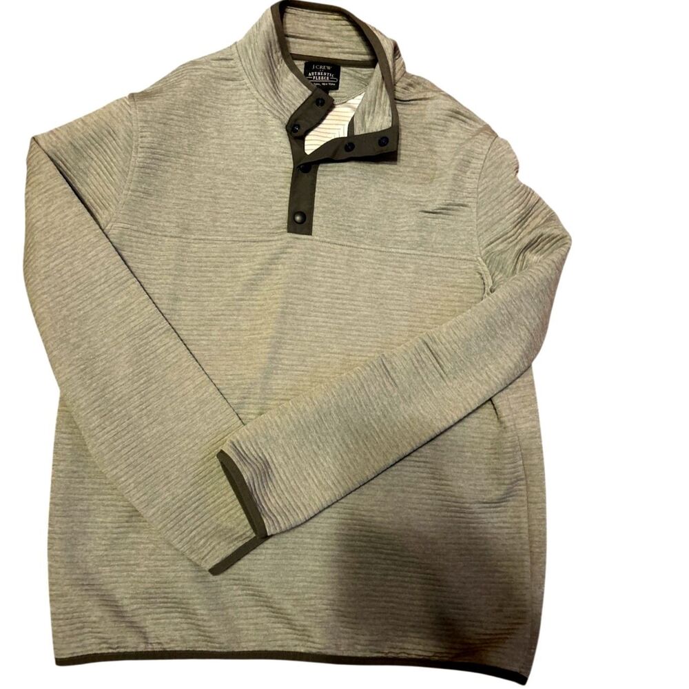 J Crew Quitted Knit Pullover Gray size LG